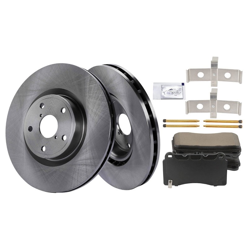Brake Disc and Pad Kits 2-Wheel Set Front for Subaru WRX STI Impreza 2005-2014