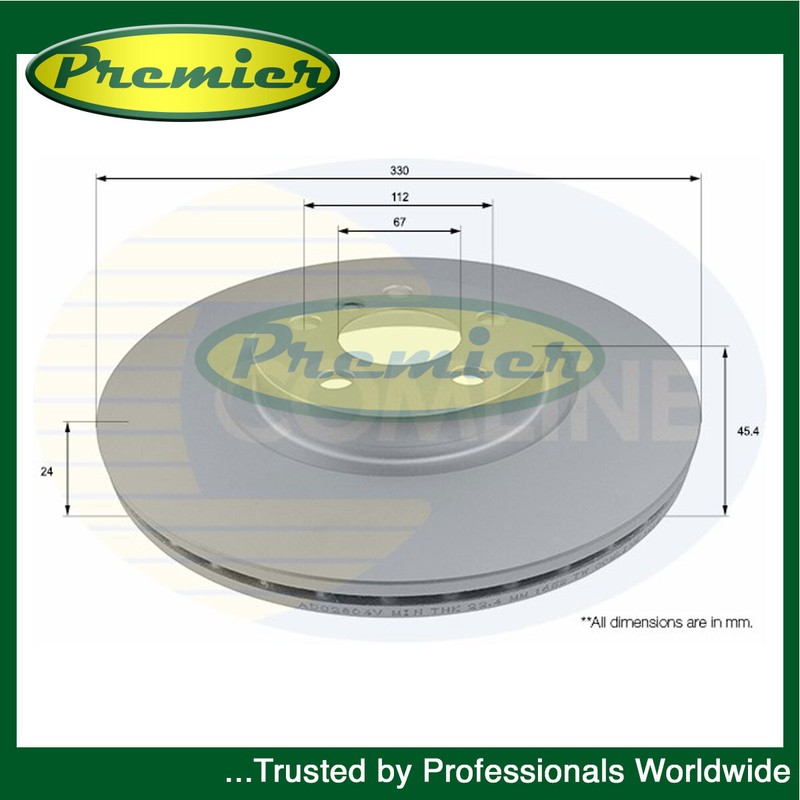 Premier Front Brake Disc Fits BMW X1 Mini Countryman 1.5 1.6 2.0 D 3.0 #1