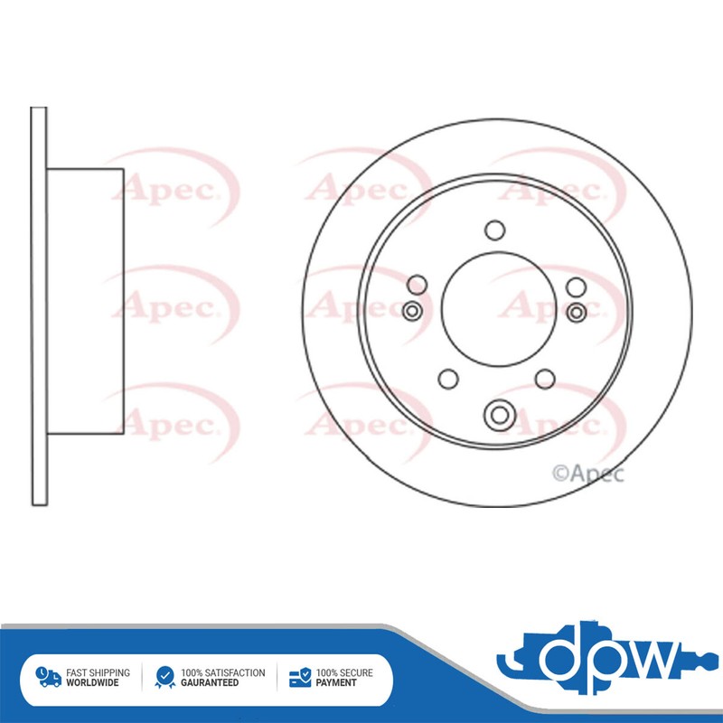 Fits Kia Soul 2009-2014 1.6 CRDi 1x Brake Disc Rear DPW 584112K300