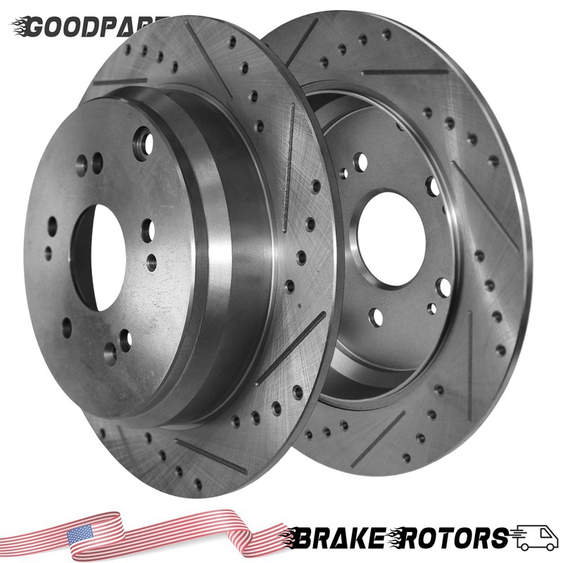 11.99″ Rear Drilled Rotors for Honda CR-V 2005 2006-2016 Acura RDX 2007-2018