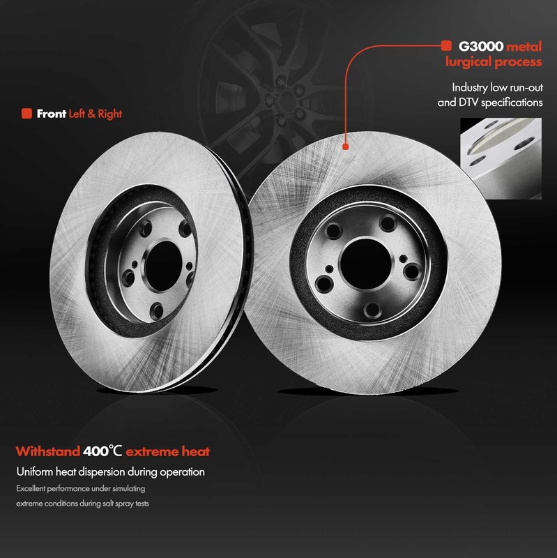 Front Disc Brake Rotors for Toyota Corolla Matrix 2003-2008 Celica Pontiac Vibe gallery