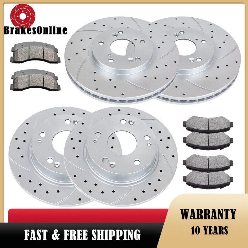 282mm Front and Rear Brake Rotors Pads Fit for Honda Accord Coupe Sedan Brakes