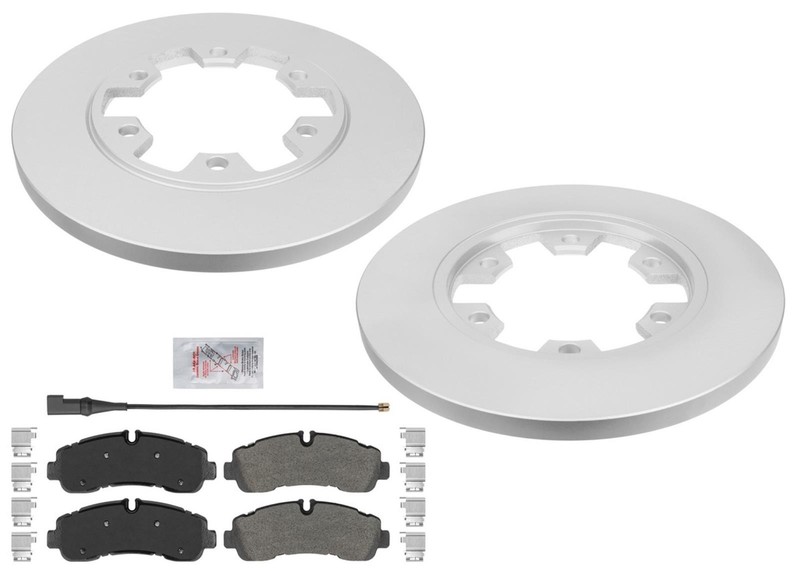 Rear Coated Disc Brake Rotors Pads For Ford Transit 250 350 2020-2024 6 Bolt