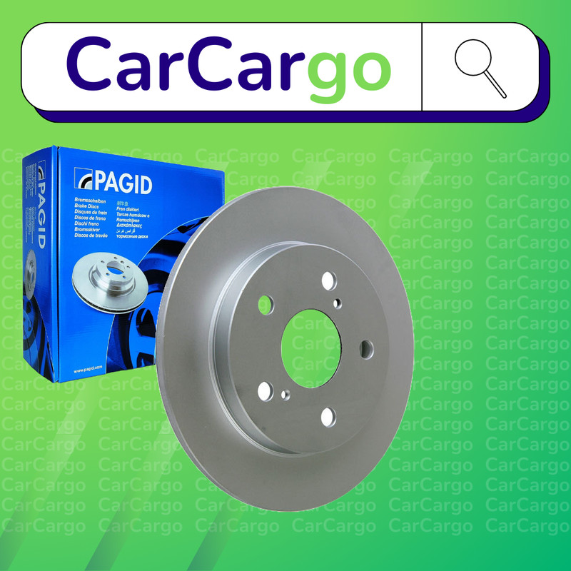Pagid Solid Rear Brake Discs Pair For Toyota Auris 1.8 Hybrid 2010-2012 259 mm