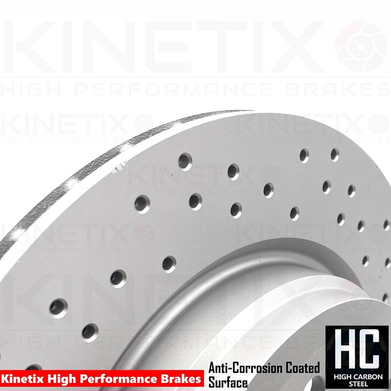 FOR BMW 335d 335i M SPORT CROSS DRILLED REAR BRAKE DISCS BREMBO PADS SENSOR 336m gallery