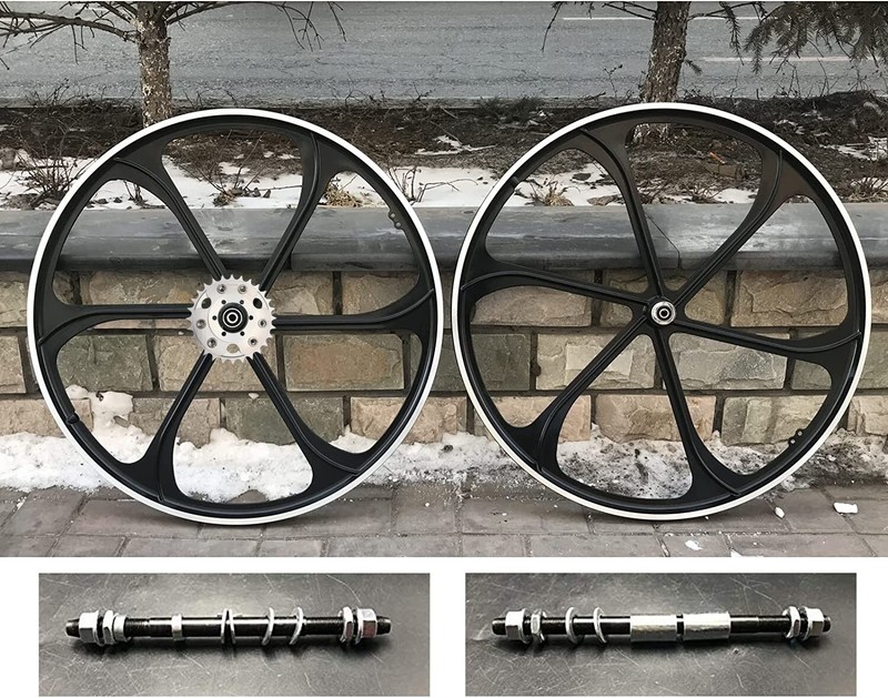 29"/700C Aluminum Mag Wheels Rims Set with Disc Brake Rotor Adapter 28T Sprocket