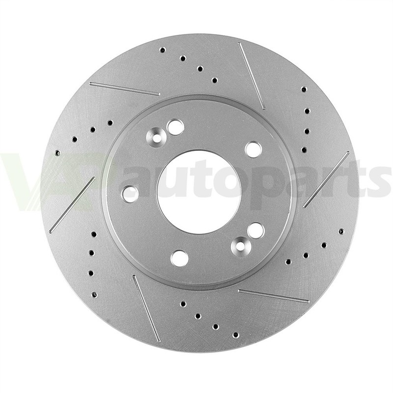Front Slotted Drilled Brake Rotors Discs For KIA FORTE5 2014 - 2018 2019 EX LX S gallery