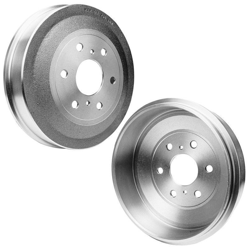 Front Rotors & Ceramic Pads Rear Drum Shoes for 2009-2013 Silverado Sierra 1500 gallery