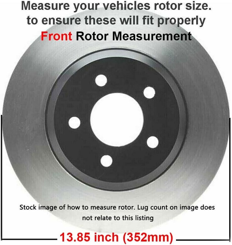 Front & Rear Brake Pads Rotors for 2013-2019 Ford Taurus gallery
