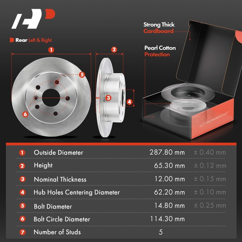 A-Premium 16x Front & Rear Disc Brake Rotor & Pad+Hub Bearing for Toyota Avalon gallery