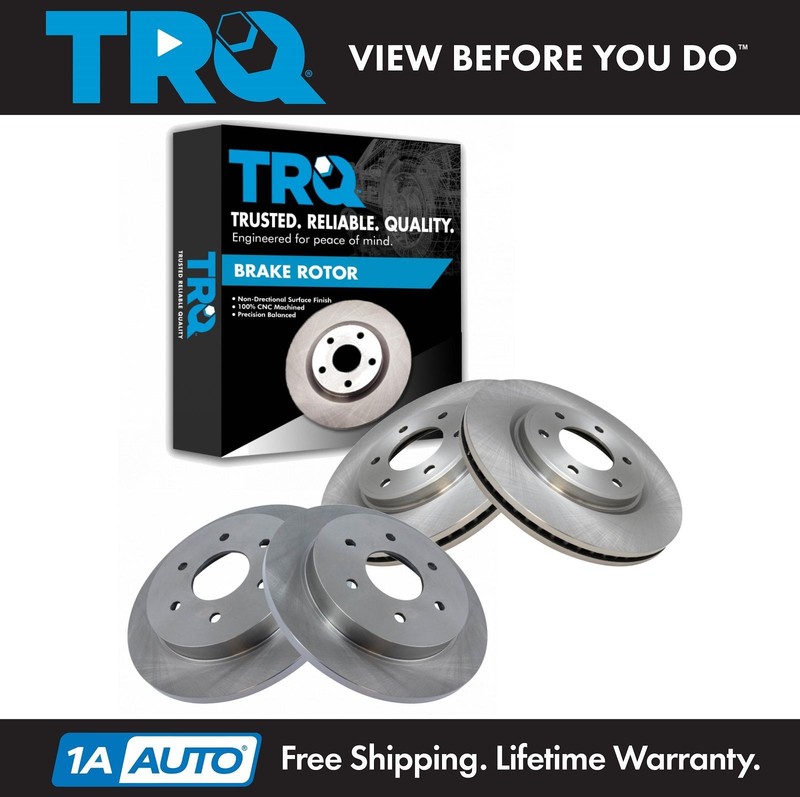 TRQ Front & Rear Disc Brake Rotor Kit for QX56 Armada Titan Truck SUV New