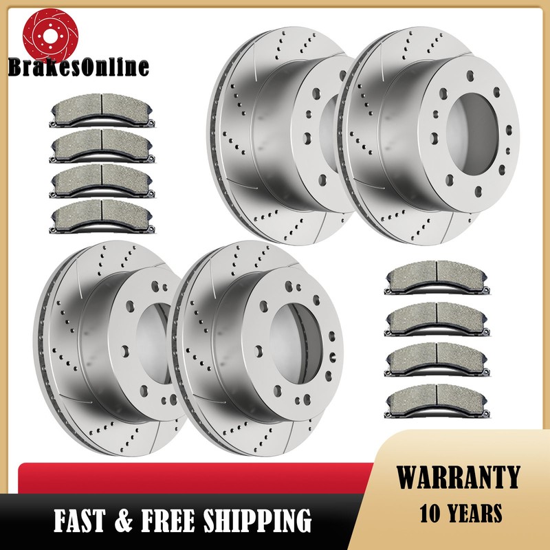 355mm Front and 360mm Rear Brake Rotors Pads fit for Suburban 3500 HD 2016-2018