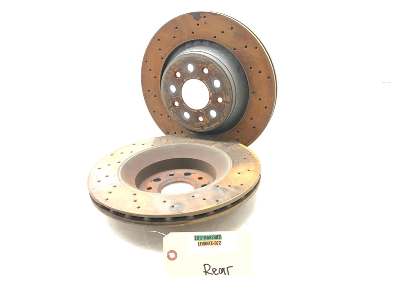 2017-2020 MASERATI LEVANTE S AWD REAR DISC BRAKE ROTORS X2 OEM
