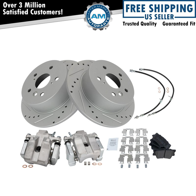 Performance Brake Pad Rotor Kit Performance Semi-Metallic Fits Lexus Toyota