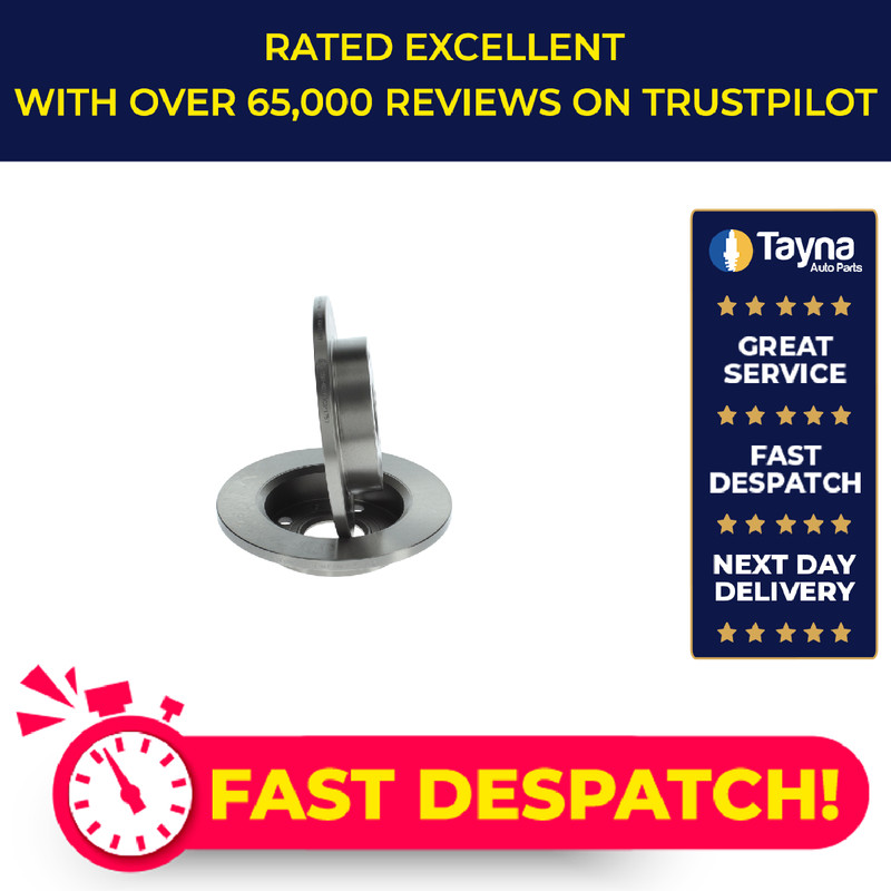 2x Brake Discs Pair Solid fits DAIHATSU CHARADE Mk6 1.0 Front 03 to 07 EJ-VE Set