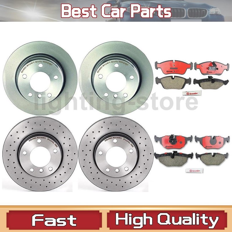 Front+Rear Brake Pads and Disc Rotors full set Fits BMW 323is 2.5L
