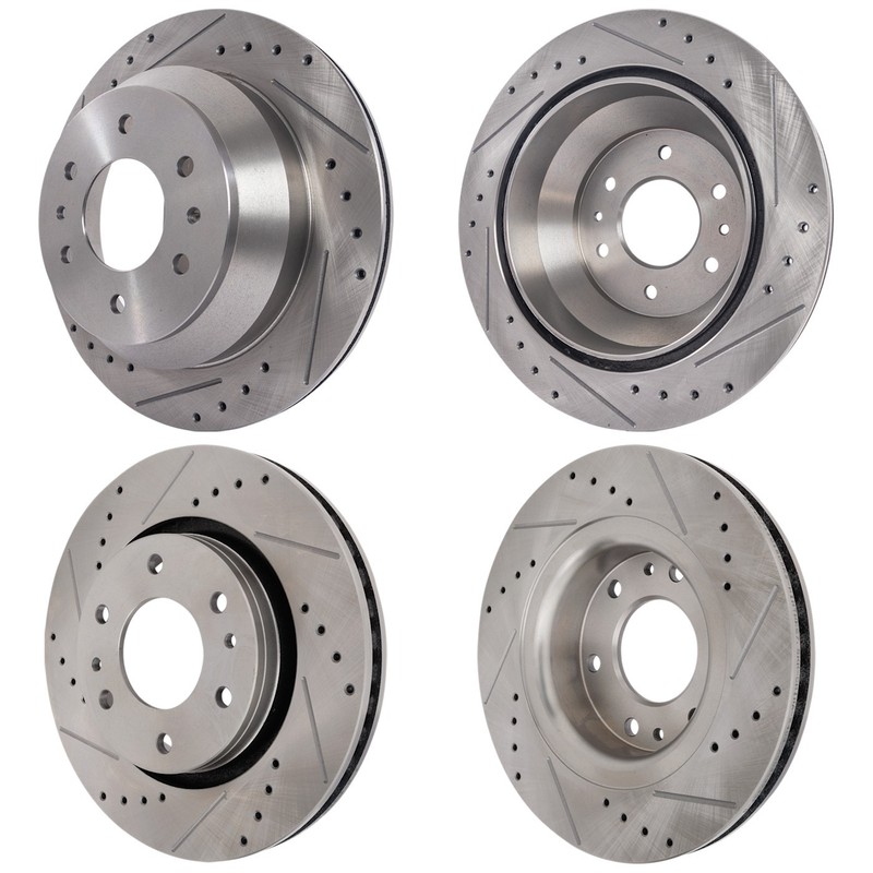 Front & Rear Brake Disc Rotors for Chevy GMC Envoy Chevrolet Trailblazer Isuzu