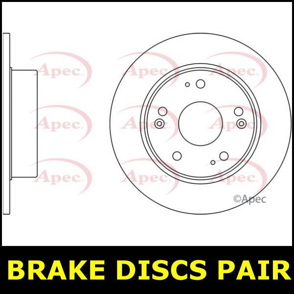 Brake Discs Pair Rear FOR HONDA ACCORD VII 2.2 04->08 Diesel Saloon Apec gallery