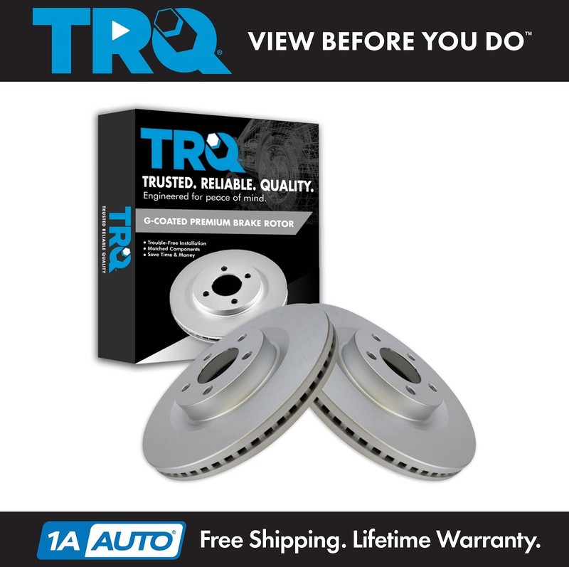 TRQ Front Brake Rotors Set For 2007-2014 Ford Edge 2007-2015 Lincoln MKX