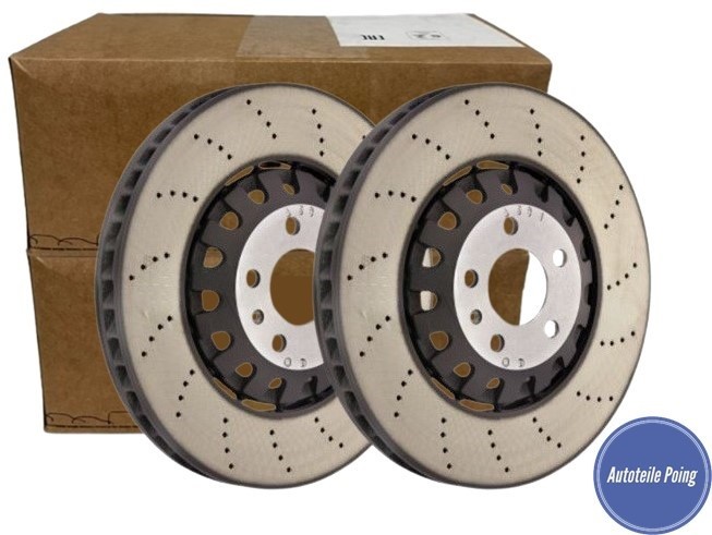 2X GENUINE BRAKE DISCS 374MM FRONT AUDI RS4 RS5 QUATTRO 8K5 8W5 F53 F5A F5F