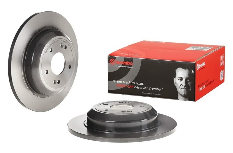 Brembo 08.E139.11 Prime UV Coated Solid Brake Rotors – Rear Pair