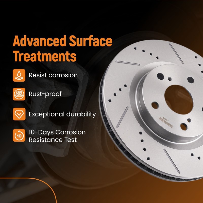 Front Brake Rotors Kit For Pontiac Vibe 2009-2010 Lexus ES350 2007-2018 S31434 gallery