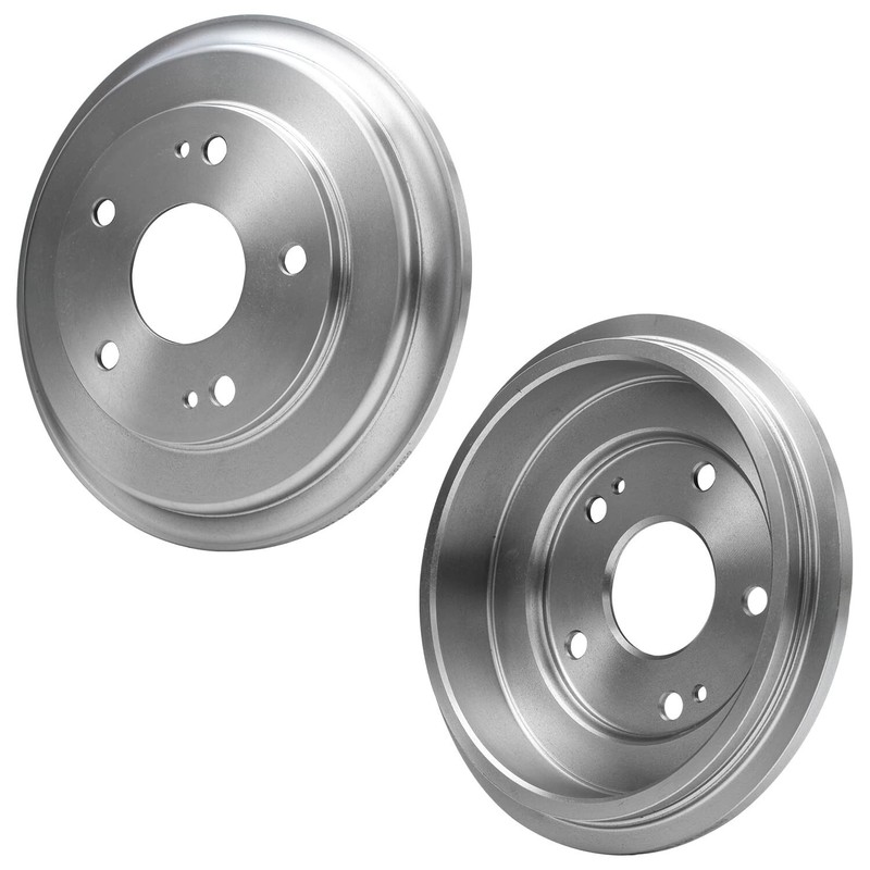 Front Drilled Rotors Brake Pads Rear Drums Shoes Kit for 2012 - 2015 Honda Civic gallery
