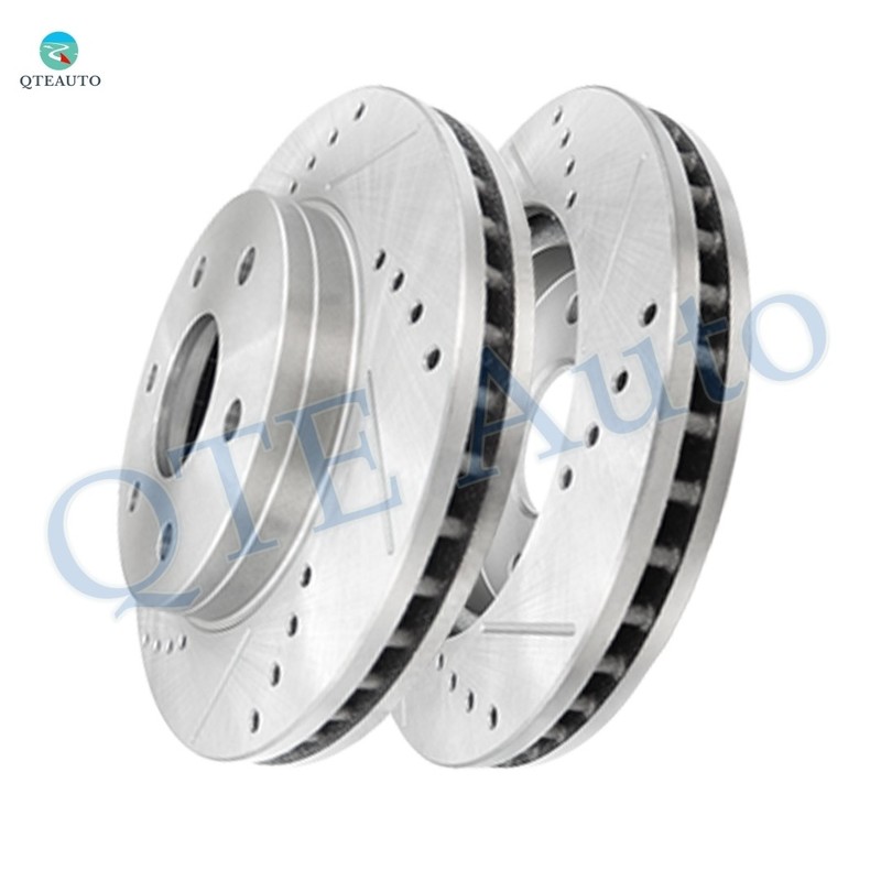 Front 304.8mm Drilled Brake Rotors For 2000-2006 Chevrolet Suburban 1500