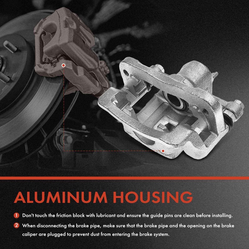 Rear Disc Brake Rotor & Pad + Brake Caliper for Kia Soul 2010-2013 w/ Bracket gallery