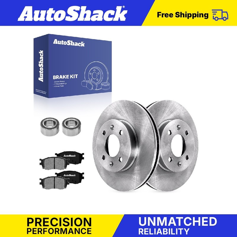 Front Brake Rotors Ceramic Pads Wheel Bearing for Hyundai, Accent 2006-2011