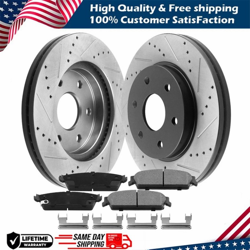 Front Disc Rotors Brake Pads for Chevy GMC Silverado Sierra Yukon XL 1500 Tahoe