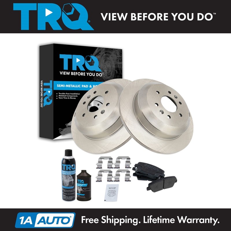 TRQ Brake Pad & Rotor Kit Semi-Metallic Fits 2009 Kia Borrego