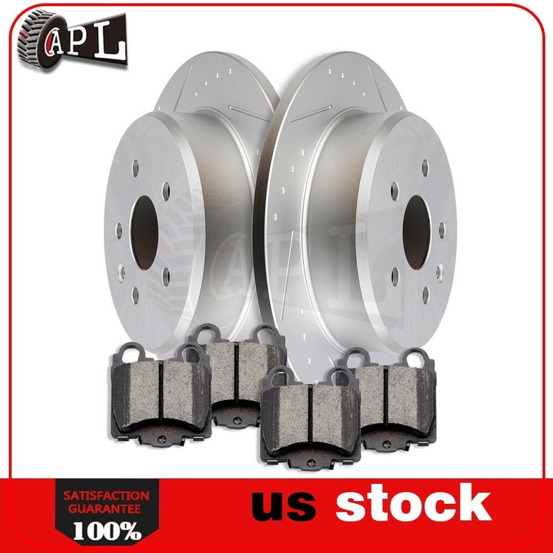 Rear Brake Rotors Discs + Ceramic Pads Kit For 1998 1999-2000 Lexus GS300 GS400