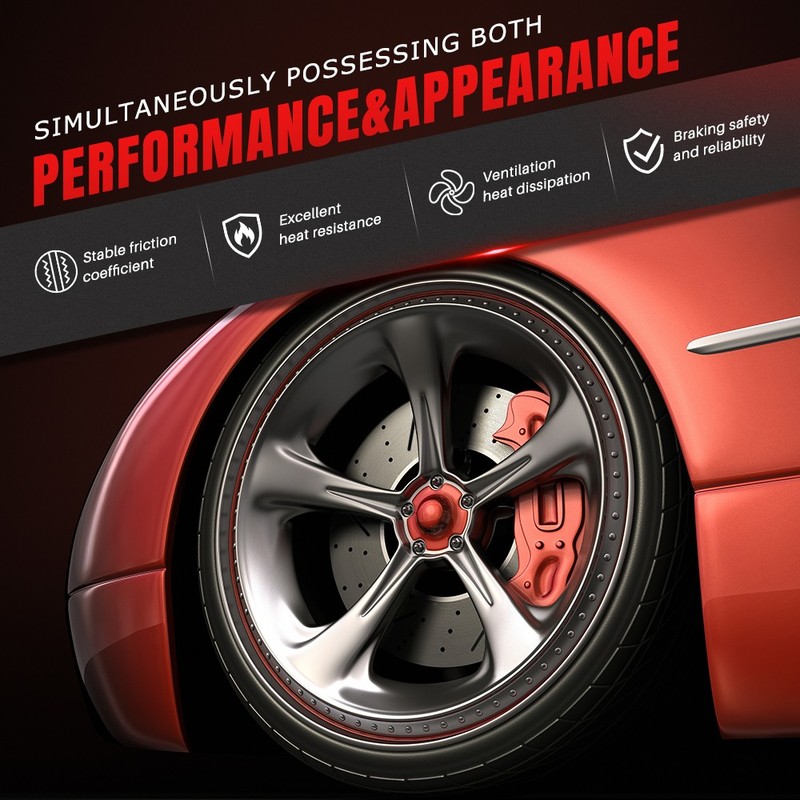 300mm Front 302mm Rear Drilled Disc Brake Rotors Kit for Ford Fusion Lincoln MKZ gallery