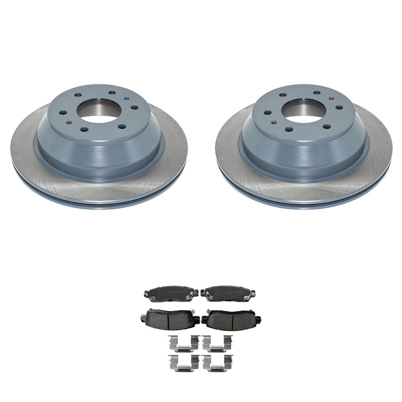 DuraGo Rear Rotors Akebono ProACT Ceramic Disc Brake Pads Kit For Envoy Rainier