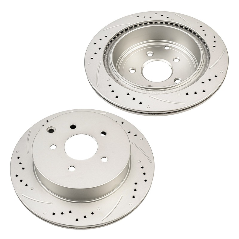Drilled Slotted Rear Brake Rotors For Nissan Pathfinder 2013-2020 Murano Set gallery