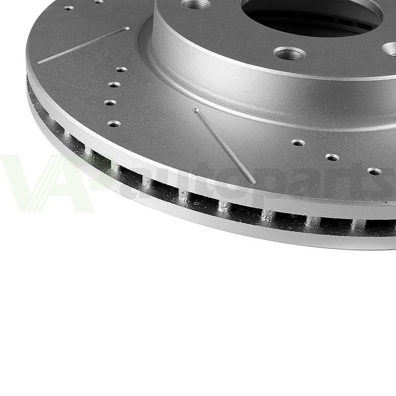 Front Slotted Drilled Brake Rotors Discs For KIA FORTE5 2014 - 2018 2019 EX LX S gallery