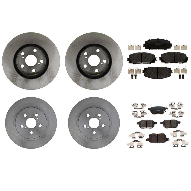 For 2014-2017 Lexus CT200h Front Rear Brake Rotors & Ceramic Brake Pads gallery