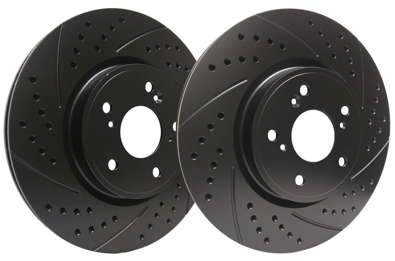 DFC 633-67088 left and Right Rotors Drilled/Slotted – Black For Nissan 02-2022