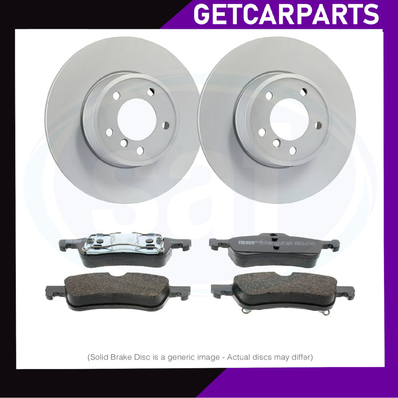 Rear Solid Brake Discs / Pads Fits Mini Convertible R57 2007-2015 1.6/2.0