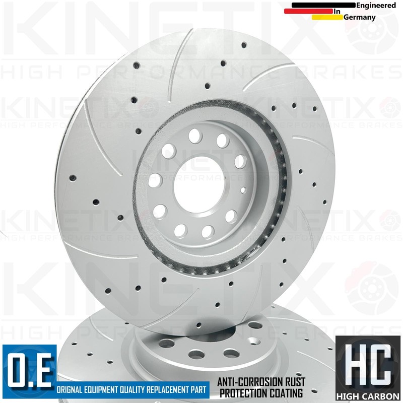 FOR VW CADDY 2.0 TDI 10 FRONT REAR DRILLED GROOVE BRAKE DISCS 312mm 272mm gallery
