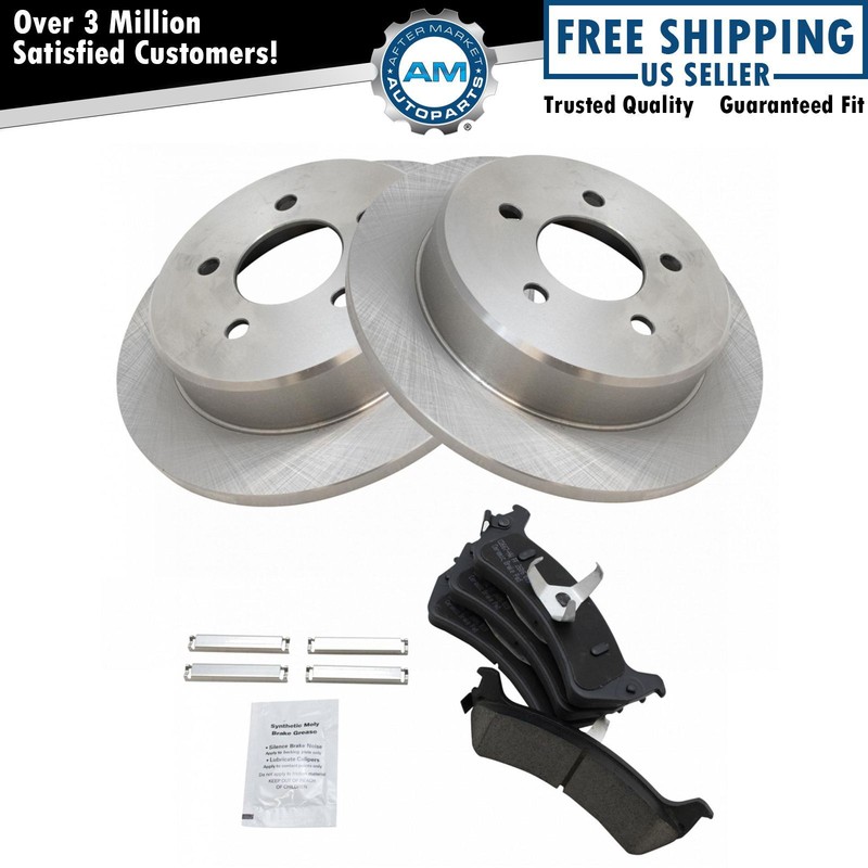 Brake Pad & Rotor Kit Rear Premium Posi Ceramic for Ford Truck SUV New