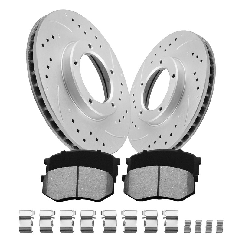 Front 254mm Brake Rotors & Pads Kit for Toyota Tacoma 1995-2004 2.4L 2.7L 3.4L