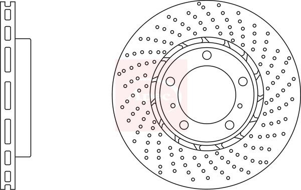 Brake Disc Front Left N/S Passenger Side For Porsche Boxster Cayman APEC DSK3126