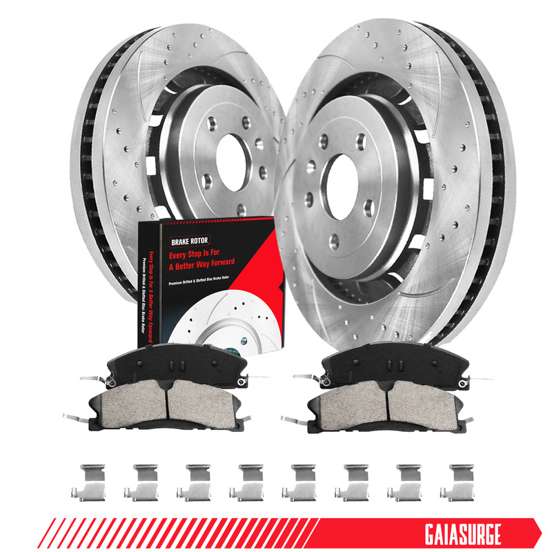 Front Brake Rotors with Ceramic Pads Kit for Ford Explorer 2013-2019 5 Lug 352mm