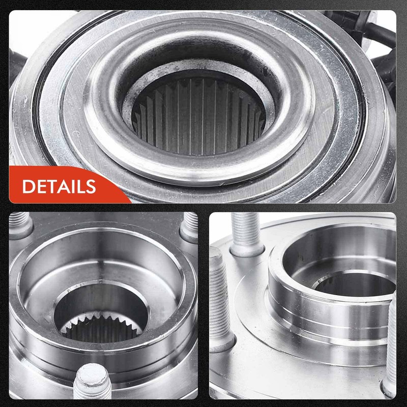8x Front Brake Rotors & Ceramic Pads & Wheel Hub Bearing for Jeep Wrangler 07-10 gallery