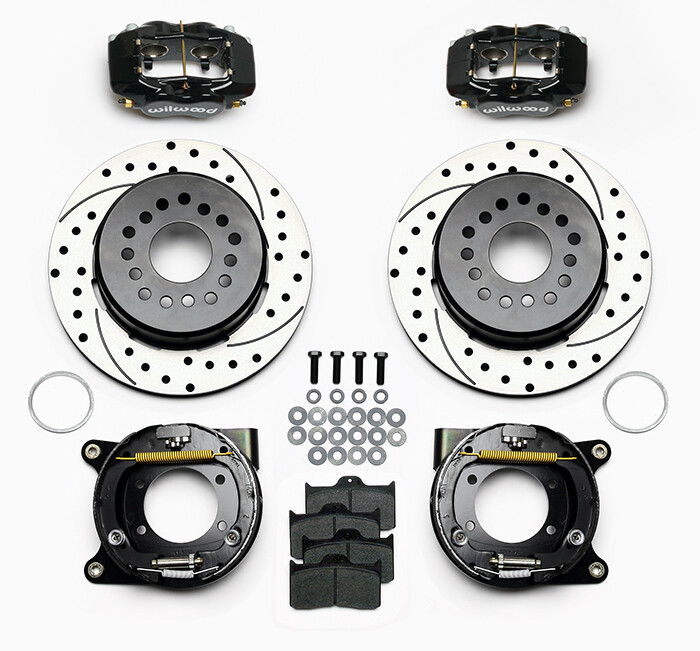 Wilwood Forged Dynalite 4 Piston Caliper Rear Brake Kit 12 Bolt 140-7141-D