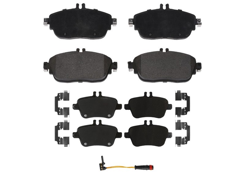 For B Electric Drive 14-15 Front & Rear Coated Brake Rotors & EPS Brake Pads gallery