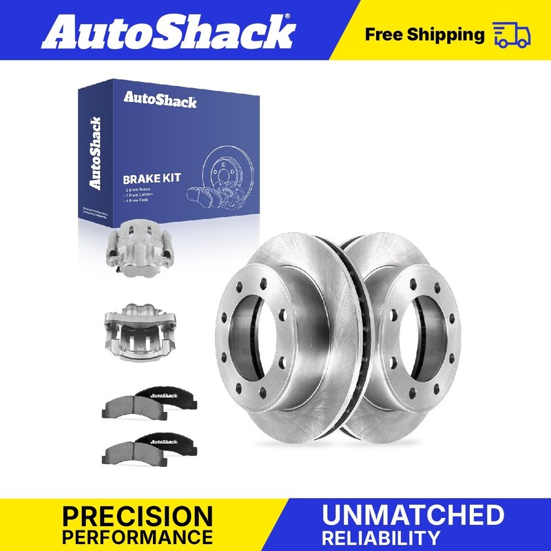 Front Brake Rotors Ceramic Pads Calipers for Ford, F-250 Super Duty 1999-2004