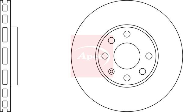 APEC DSK809 Brake Disc Front Vented Braking 256mm Diameter Fits Opel Vauxhall gallery